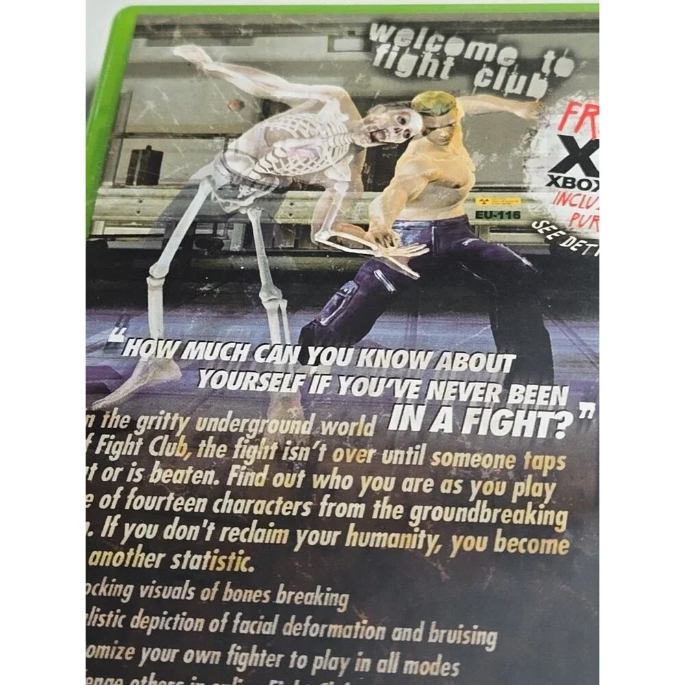 Fight Club (Microsoft Xbox, 2004) CIB Complete w/Manual, Case
